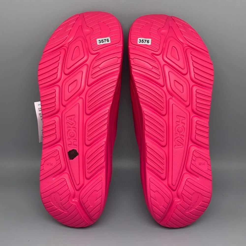 Hoka One Ora Pink Running Recovery Slide 3 Sandals Men’s Sz 13 Women's Sz 15 NWT